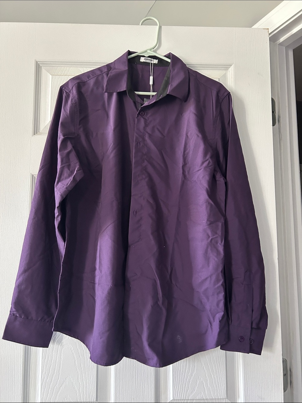 Classic Men's Purple Long-Sleeve Dress Shirt